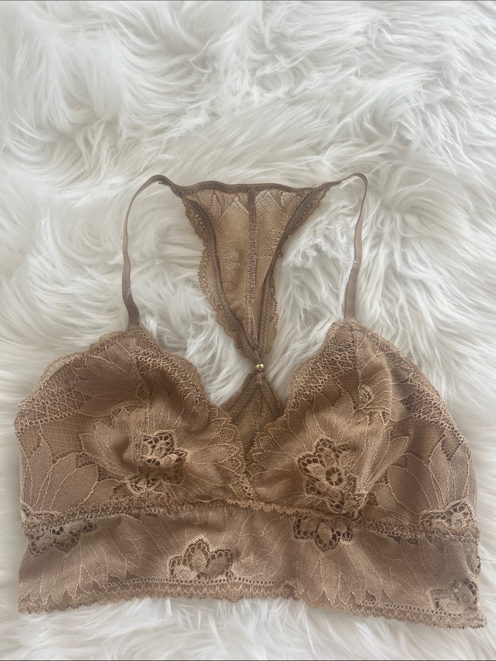 AE Bralette in gold lace